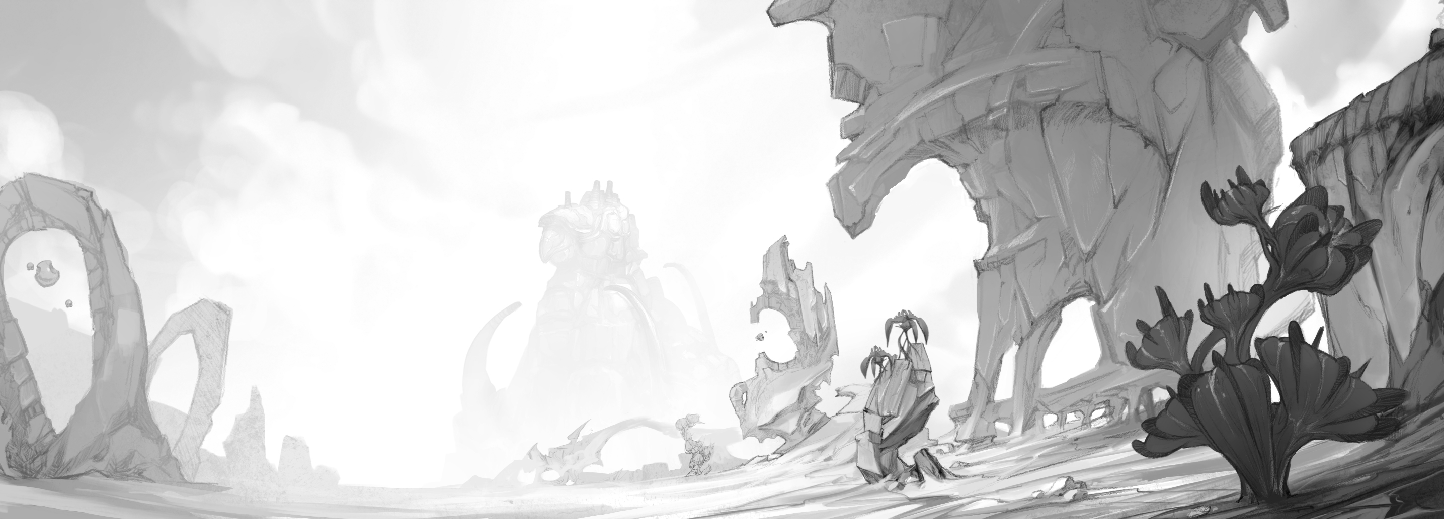 2870x1033 Environment Value Painting Tim Guo Design - Value Painting