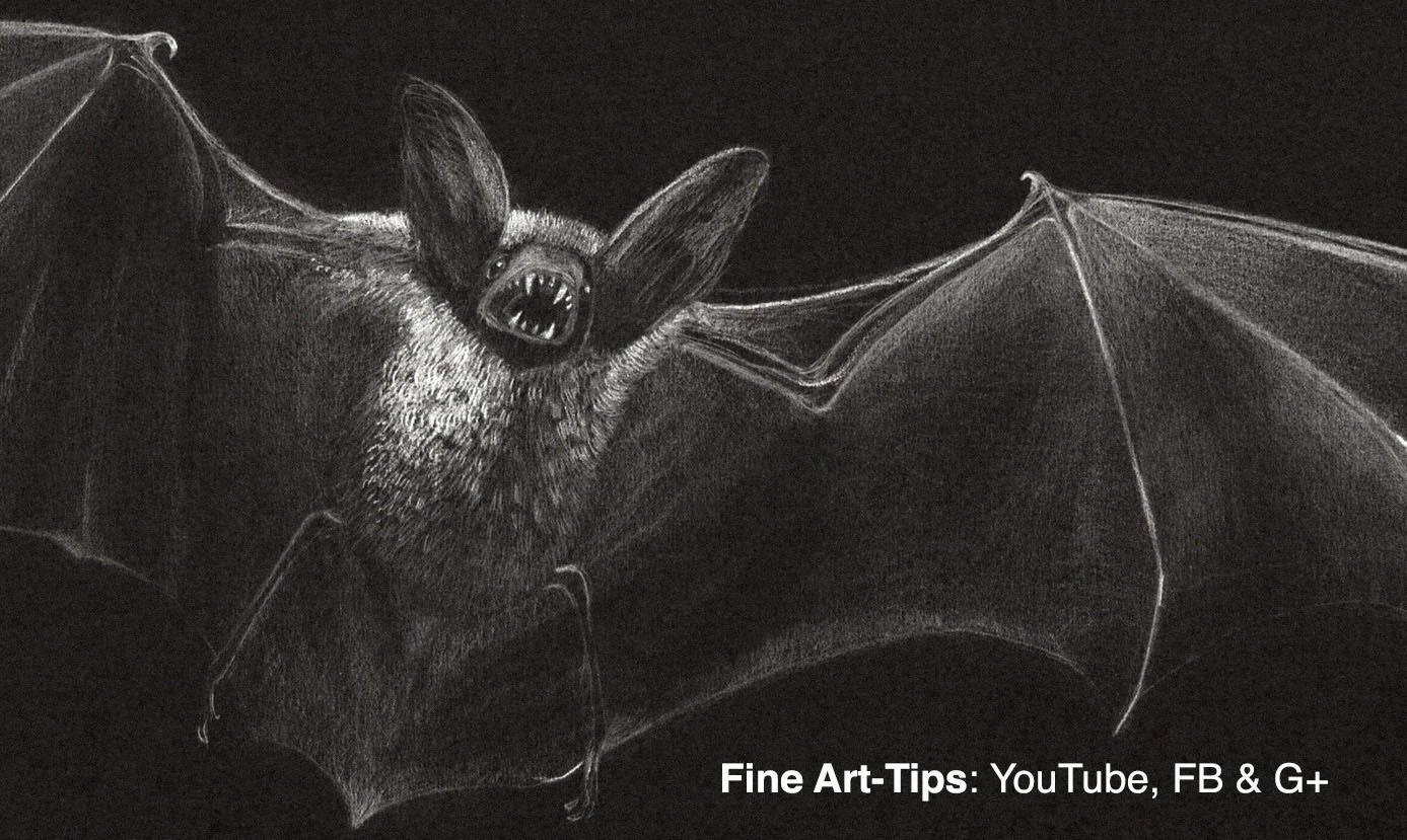 1387x829 How To Draw A Vampire Bat - Vampire Bat Painting