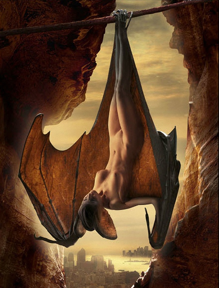 736x966 Igor Morski Dark - Vampire Bat Painting