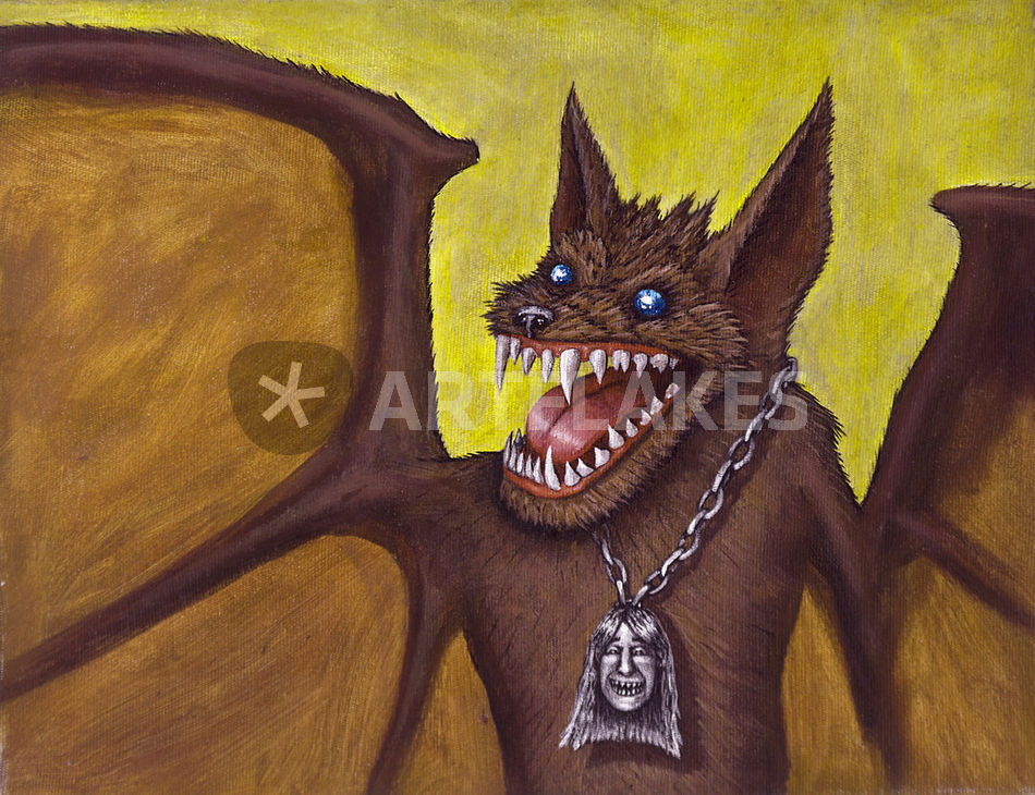 950x730 Masoquist Bat Painting Art Prints And Posters By Pablo Etchepare - Vampire Bat Painting