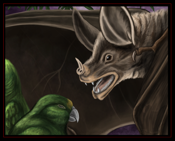 600x484 The False Vampire Bat By Shorty Antics 27 - Vampire Bat Painting