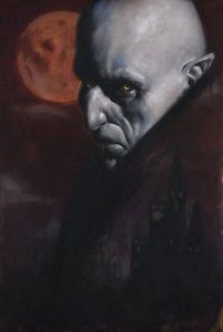 201x300 Original Nosferatu Illustration Horror Gothic Cover Style Vampire - Vampire Painting