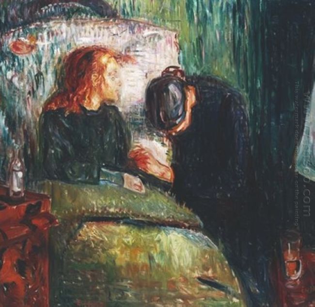 650x632 Expressionism In Art Vampire By Edvard Munch Oil Painting Blog - Vampire Painting
