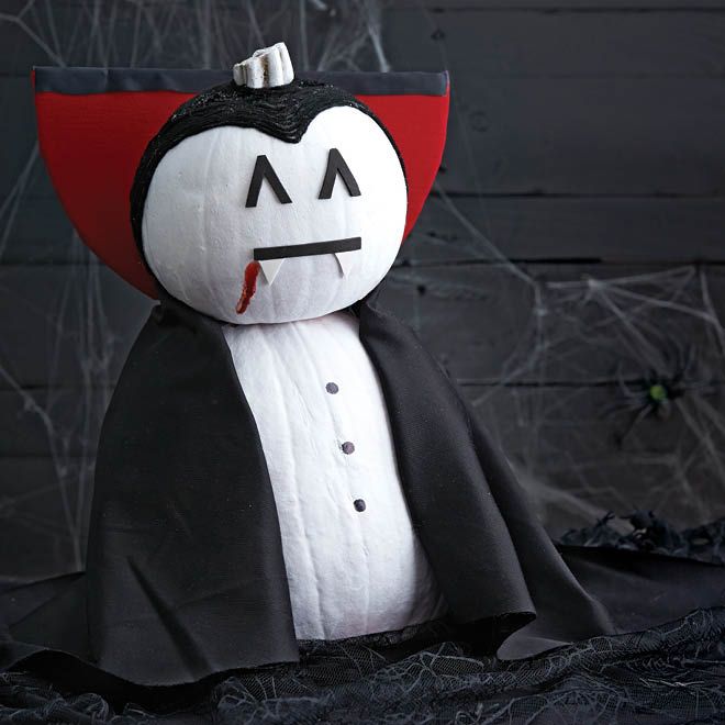660x660 No Carve Pumpkin Fangtastic Dracula Pumpkin Ideas, Pumpkin - Vampire Pumpkin Painting