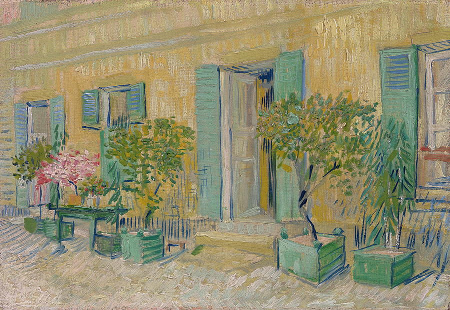 900x621 Exterior Of A Restaurant At Asnieres, 1887 Painting By Vincent Van - Van Gogh Bar Painting