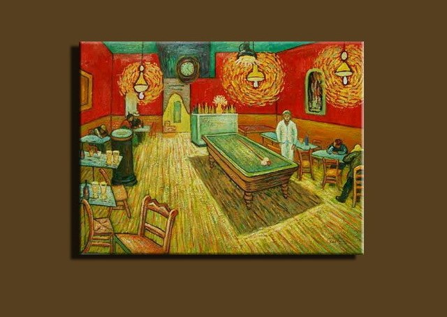 640x455 Famous Artwork Abstract Modern Canvas Picture Van Gogh Coffee Bar - Van Gogh Bar Painting