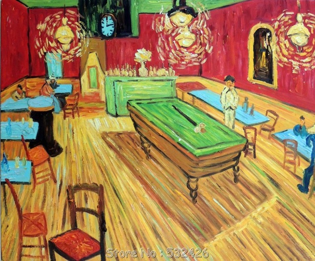 Billiard Pool Table Game Bar by Painter Vincent Van Gogh Poster Repro FREE S//H