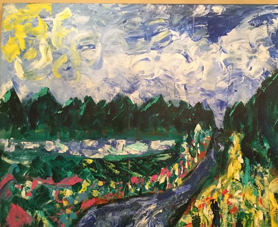 550x449 Upstairs Art Bar Van Gogh Ish Painting - Van Gogh Bar Painting