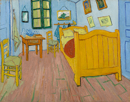 456x360 Van Gogh's Bedrooms The Art Institute Of Chicago - Van Gogh Bar Painting