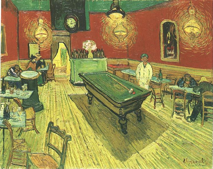 Billiard Pool Table Game Bar by Painter Vincent Van Gogh Poster Repro FREE S//H