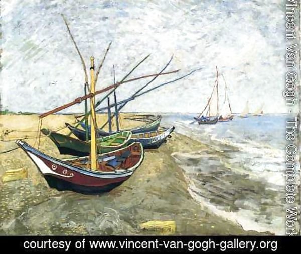 600x505 Vincent Van Gogh - Van Gogh Beach Painting
