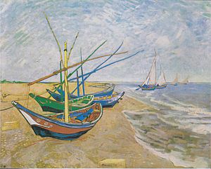 300x241 Saintes Maries (Van Gogh Series) - Van Gogh Boat Painting