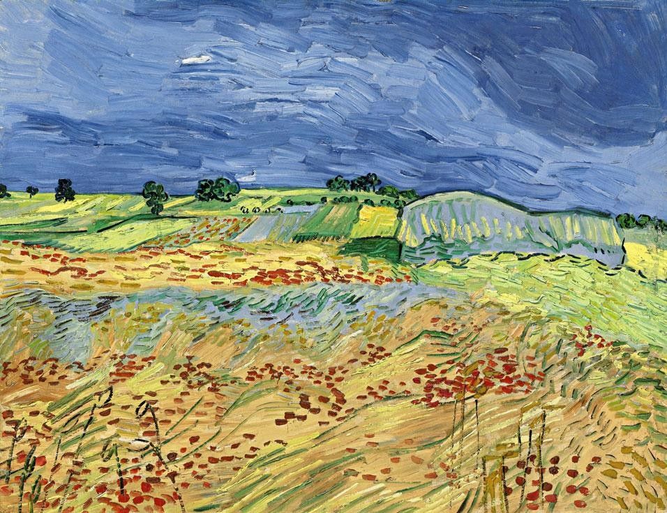 956x735 Vincent Van Gogh Wheat Fields Painting - Van Gogh Field Painting