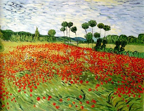 600x464 Vincent Van Gogh Field Of Poppies Painting Best Paintings For Sale - Van Gogh Field Painting