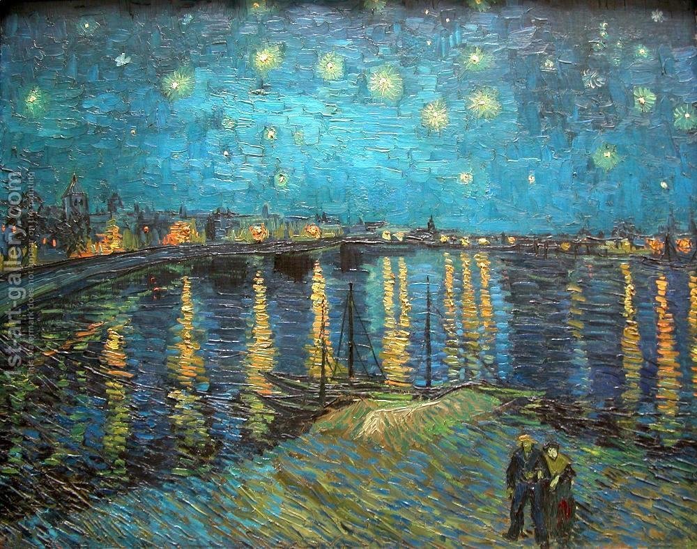 1000x788 Starry Night Over The Rhone Vincent Van Gogh Reproduction 1st - Van Gogh Painting