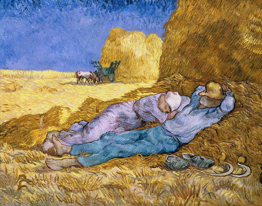 900x710 The Siesta Painting By Vincent Van Gogh - Van Gogh Painting