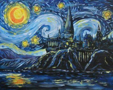 375x300 Hogwarts Van Gogh Style Paint - Van Gogh Painting Style