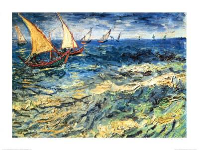 400x301 Seascape - Van Gogh Sailboat Painting