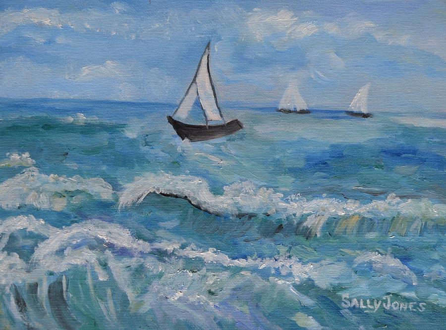 900x667 Van Gogh's Sailboats Painting By Sally Jones - Van Gogh Sailboat Painting
