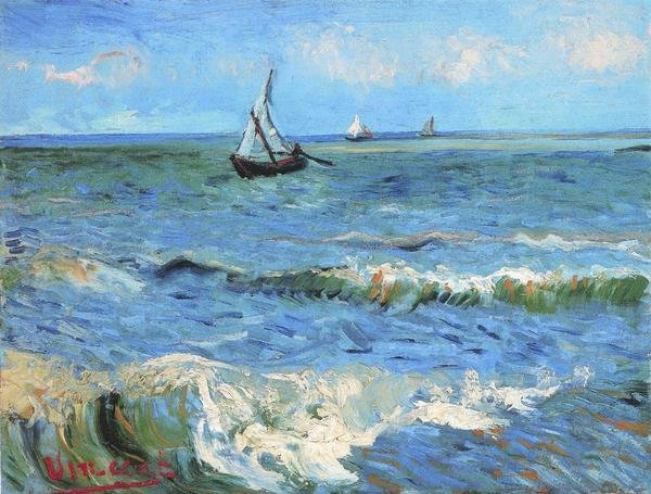 600x455 Vincent Van Gogh Sailboats Art Prints - Van Gogh Sailboat Painting