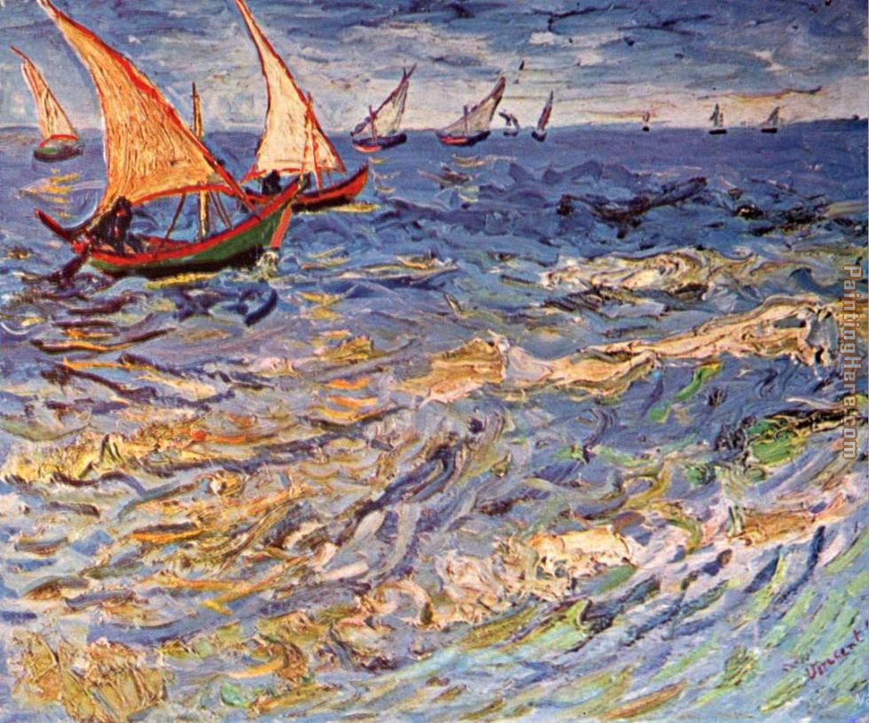 980x815 Vincent Van Gogh Seascape - Van Gogh Sailboat Painting