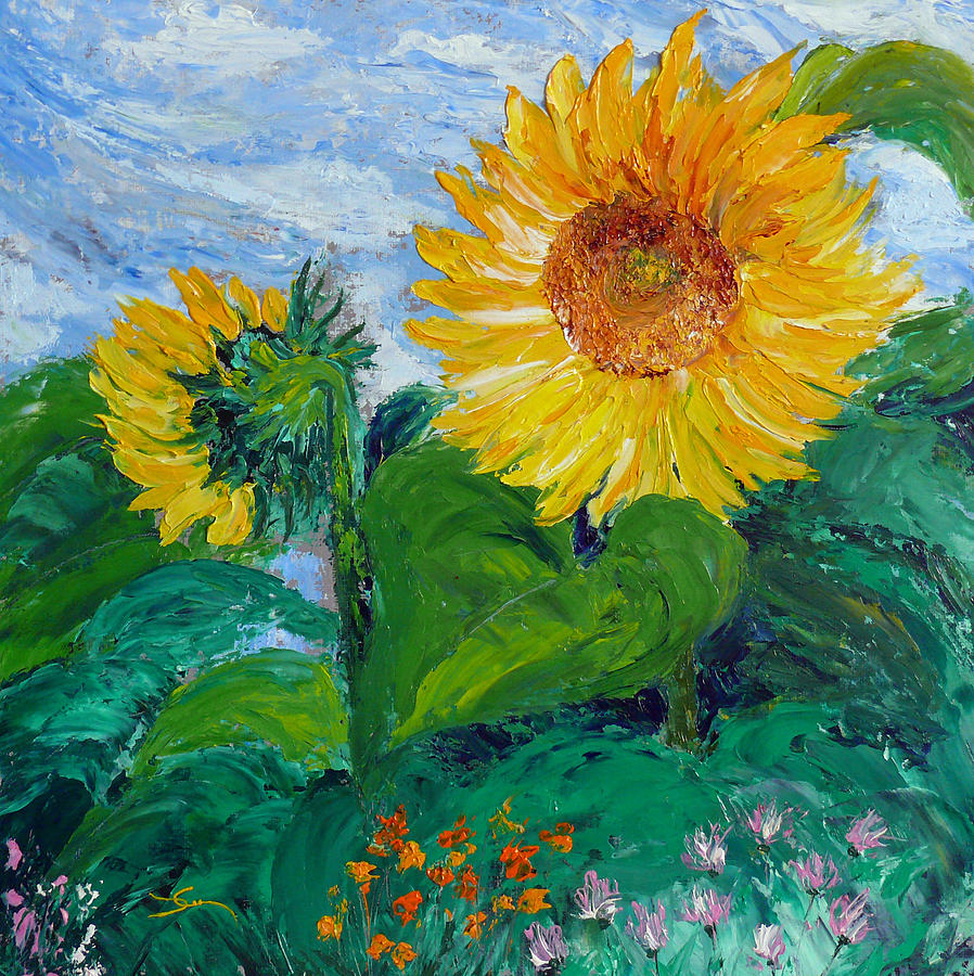 898x900 Van Gogh Sunflowers Painting By Dee Carpenter - Van Gogh Sunflower Painting