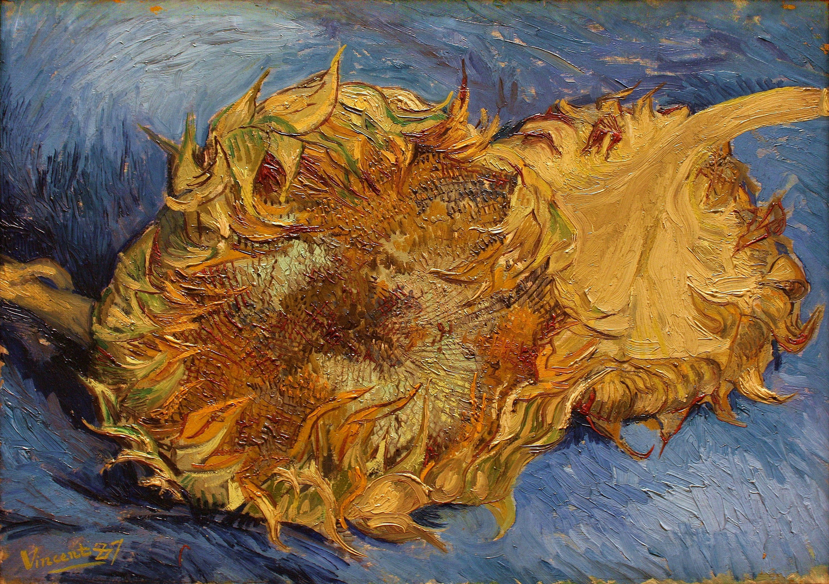 3248x2288 Watercolor, Van Gogh Sunflowers - Van Gogh Sunflower Painting