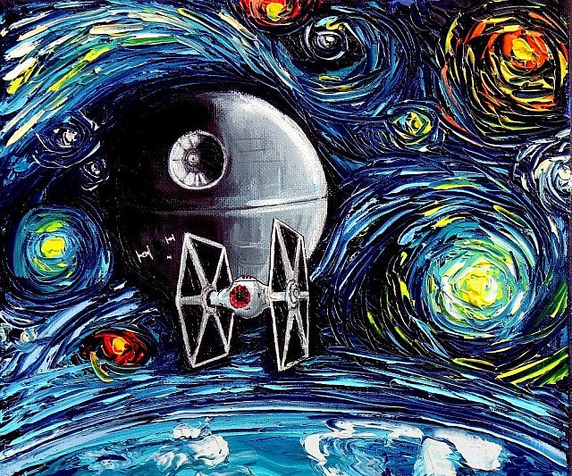 640x533 Geeky Vincent Van Gogh Paintings - Van Gogh Tardis Painting