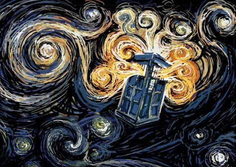 474x336 Vincent Van Gogh Tardis Painting Geek + Art Tardis - Van Gogh Tardis Painting