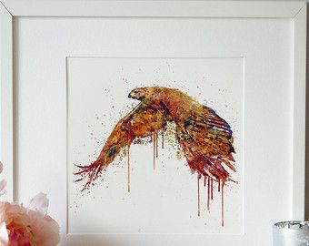 340x270 Toucan Watercolor Painting Wildlife Wall Art Printable Art Square - Van Hawk Painting