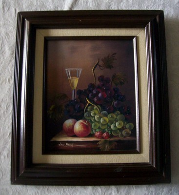 367x400 Van Hunt Still Life Framed Canvas Painting 16 By 13 Inches - Van Hunt Painting