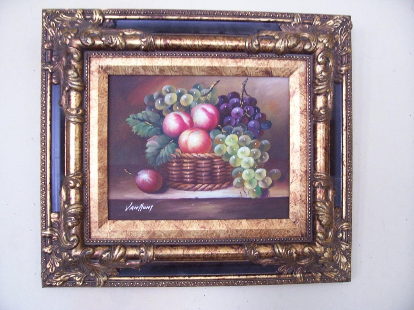 1440x1080 Vintage Oil Painting By Van Hunt Still Life - Van Hunt Painting