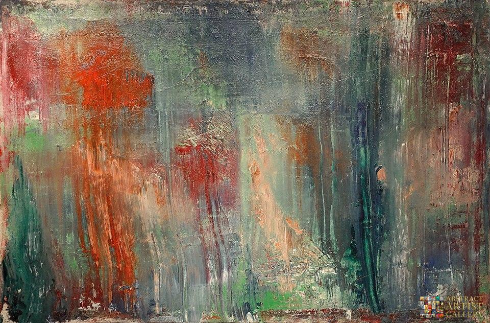 960x632 Abstract Art Painting By Ross Van Hunt Peacock - Van Hunt Painting