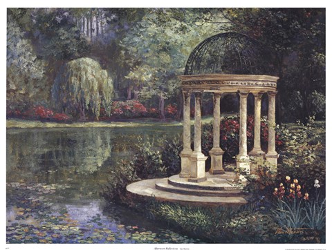 480x362 Afternoon Reflections Fine Art Print By Van Martin - Van Martin Painting