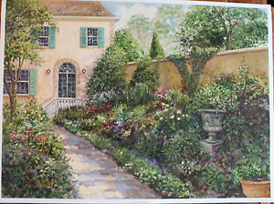 300x224 Print Garden Path Painted By Van Martin Artist 23 X 31 - Van Martin Painting