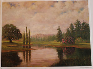 300x222 Print River Landscape Ii Painted By Van Martin Artist 25 X 19 - Van Martin Painting
