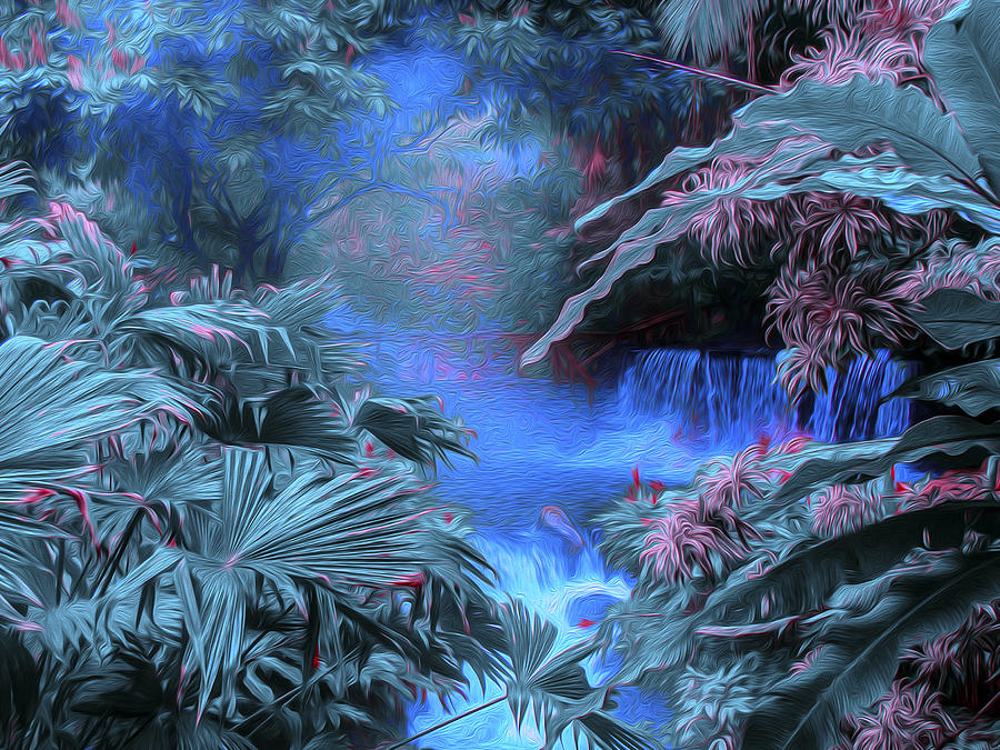 900x675 Blue Hot Spring Digital Art By Mark Van Martin - Van Martin Painting