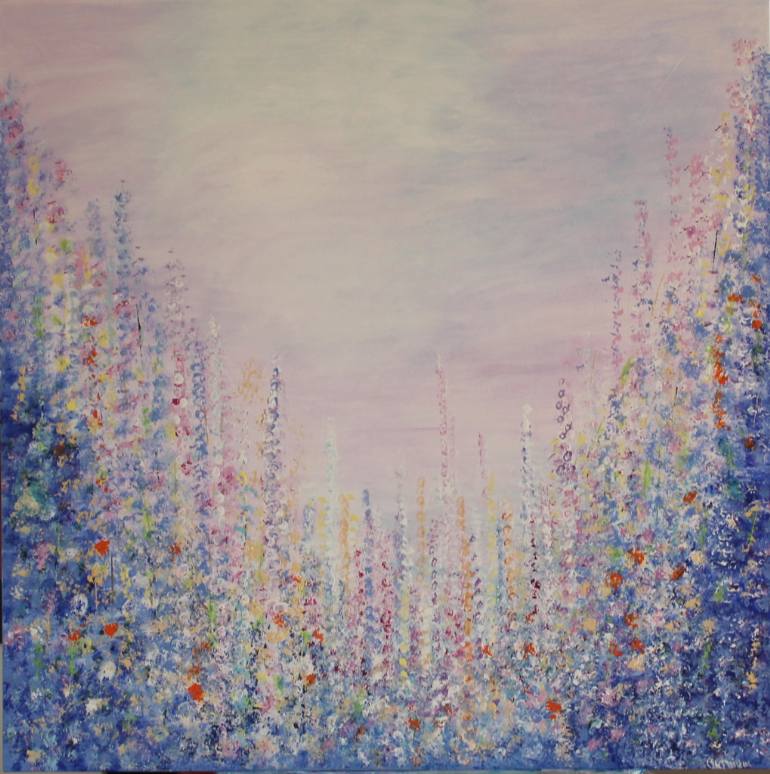 770x774 Saatchi Art In The Garden (Van Morrison) Painting By Monique - Van Morrison Painting