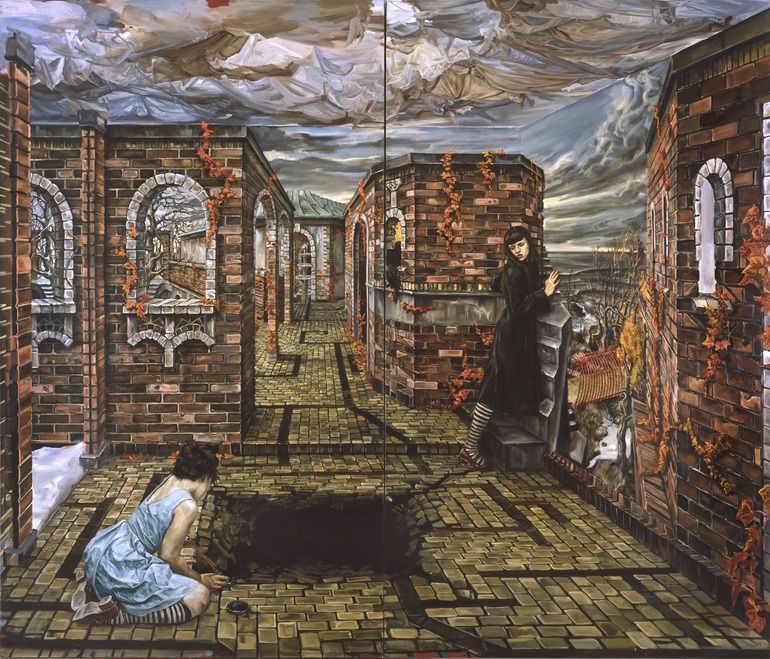 770x659 The Vanishing Point Act Two Painting By Erin Whitman - Vanishing Point Painting