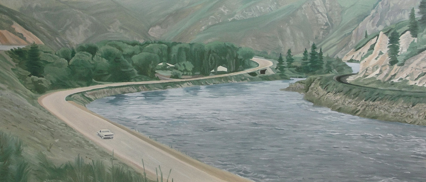 1400x600 Vanishing Point 60140 Cm Maria Bordeanu Painting - Vanishing Point Painting