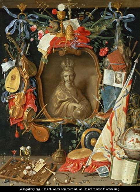 483x660 Ecclesia Surrounded By Symbols Of Vanity - Vanity Painting