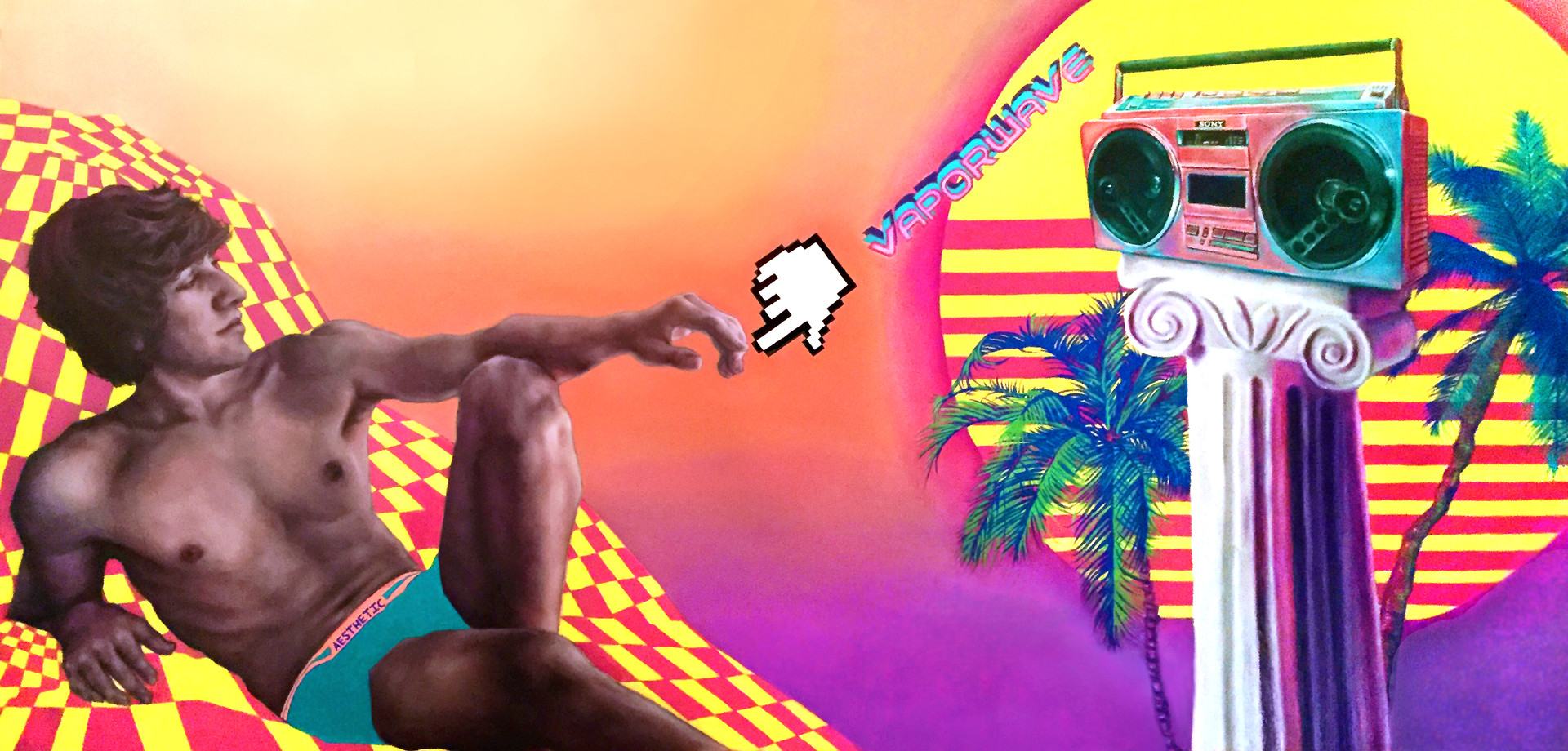 1920x920 Artstation - Vaporwave Painting