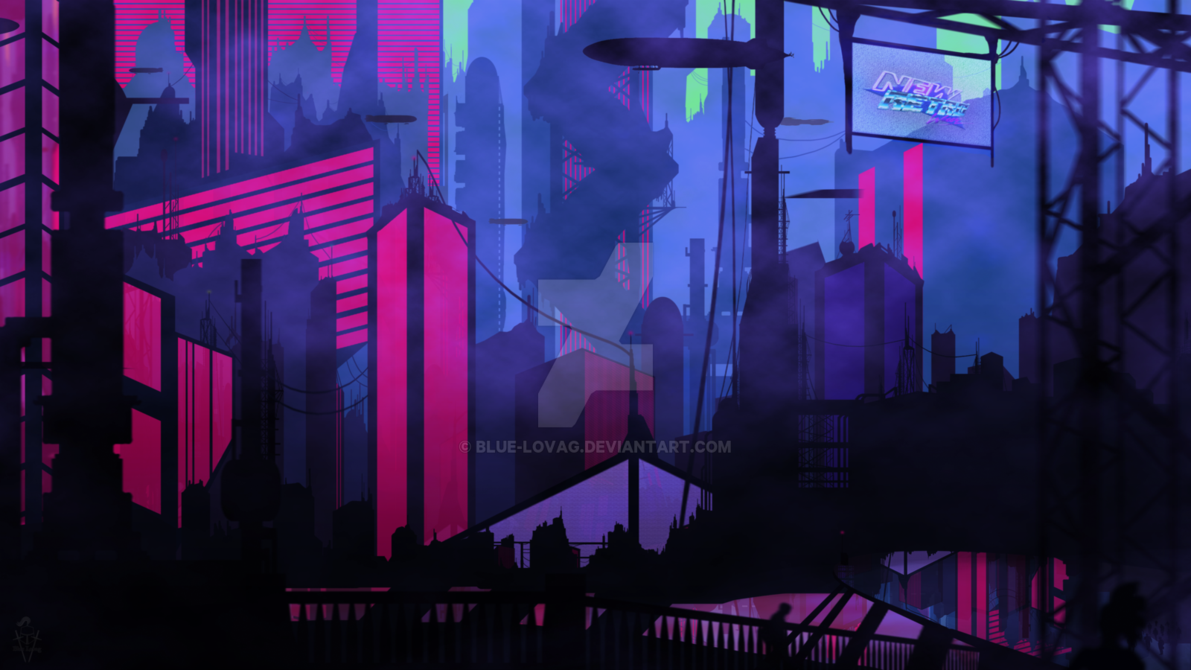 1191x670 Digital Paint - Vaporwave Painting
