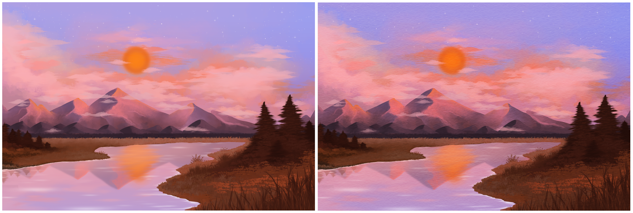 2560x862 Painting Practice 2 - Vaporwave Painting