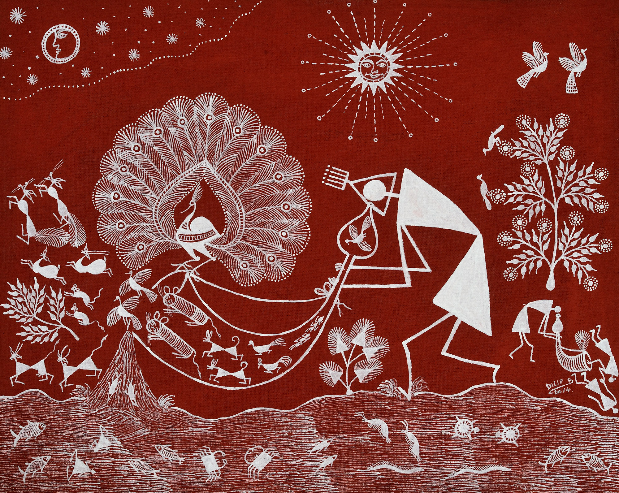 2000x1593 Warli Painting Gujarati Culture - Varli Painting