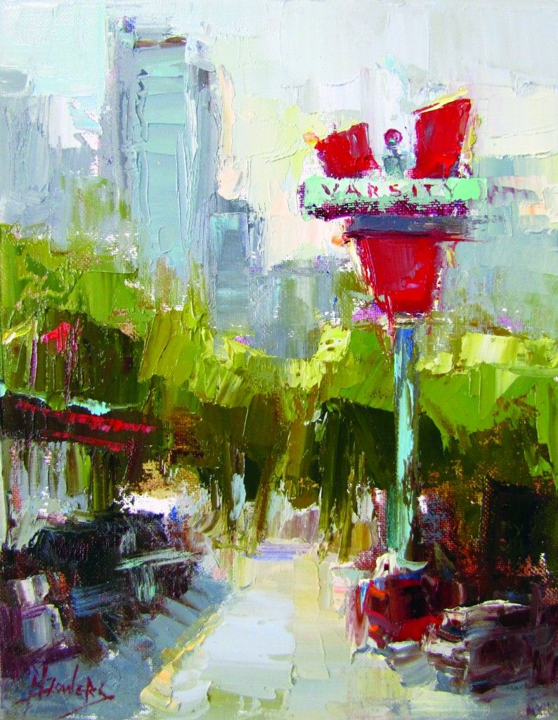 794x1024 Barbara Flowers The Varsity (Art) Landscape - Varsity Painting