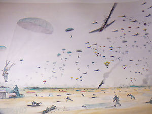 300x225 Us Paratrooper Wwii Ww2 Airborne 17th Operation Varsity Print 507 - Varsity Painting