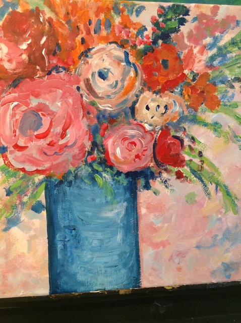 478x640 How To Paint A Vase Of Impressionist Like Flowers - Vase Flower Painting