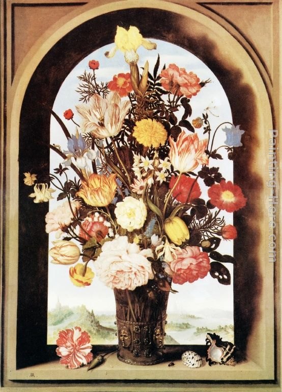 554x768 Ambrosius Bosschaert The Elder Vase Of Flowers Painting Best - Vase Of Flowers Painting