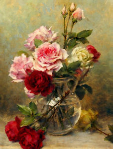 Vase Of Roses Painting At Paintingvalley Com Explore Collection